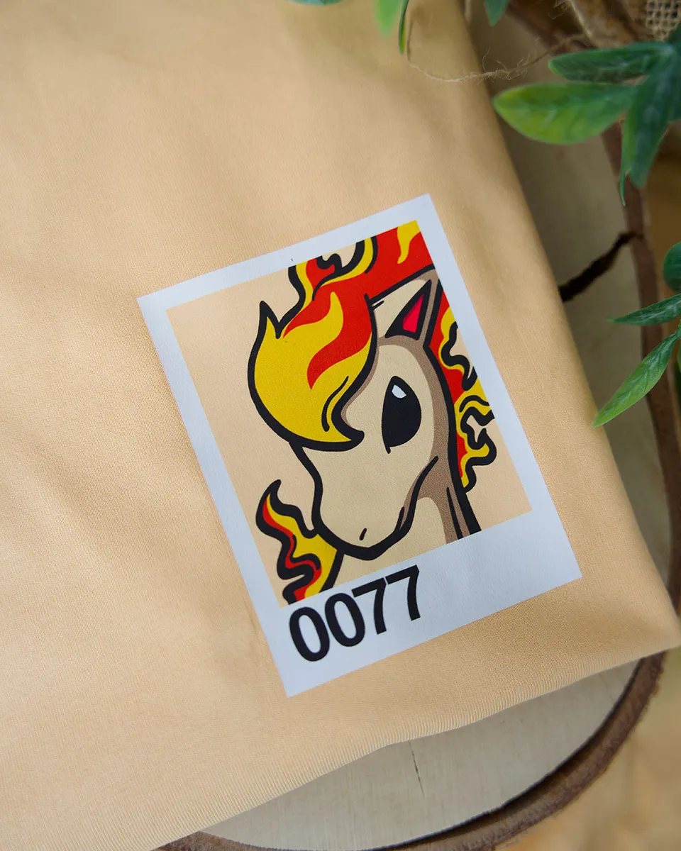 Juste Un T-shirt T-shirts Brodés 0077 Ponyta t-shirt coton bio