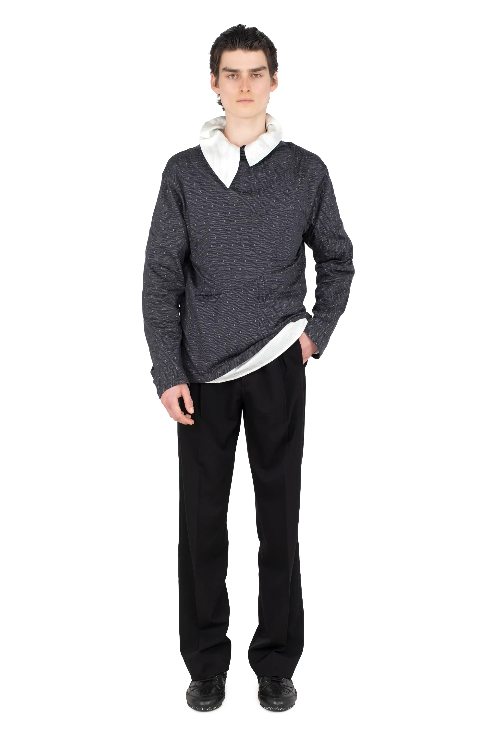 Kiko Kostadinov Bottoms CSOMOR Trousers pantalon noir en laine