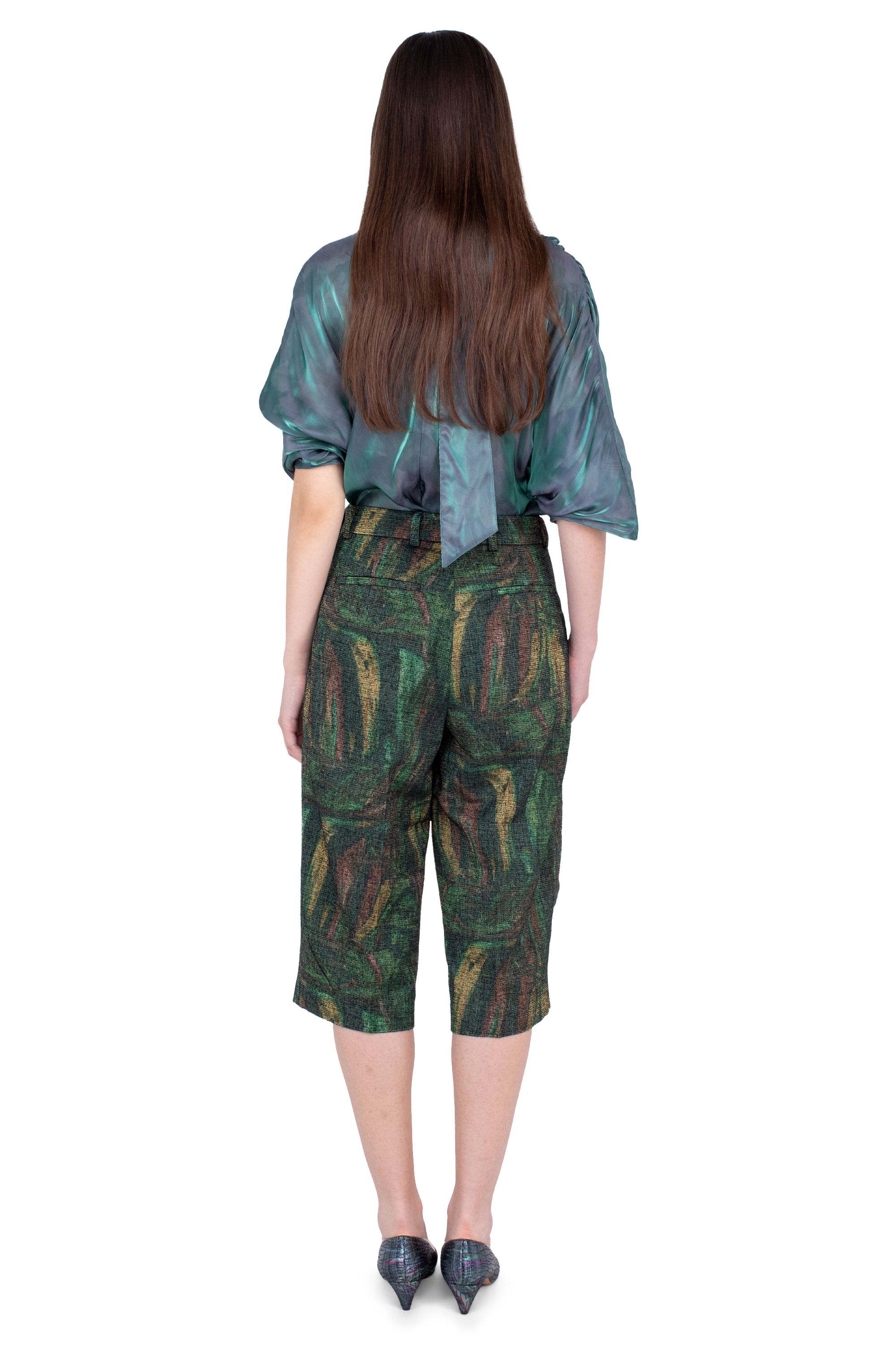 Kiko Kostadinov Bottoms LINNET Wrap Culottes jupe-culotte Forest Print