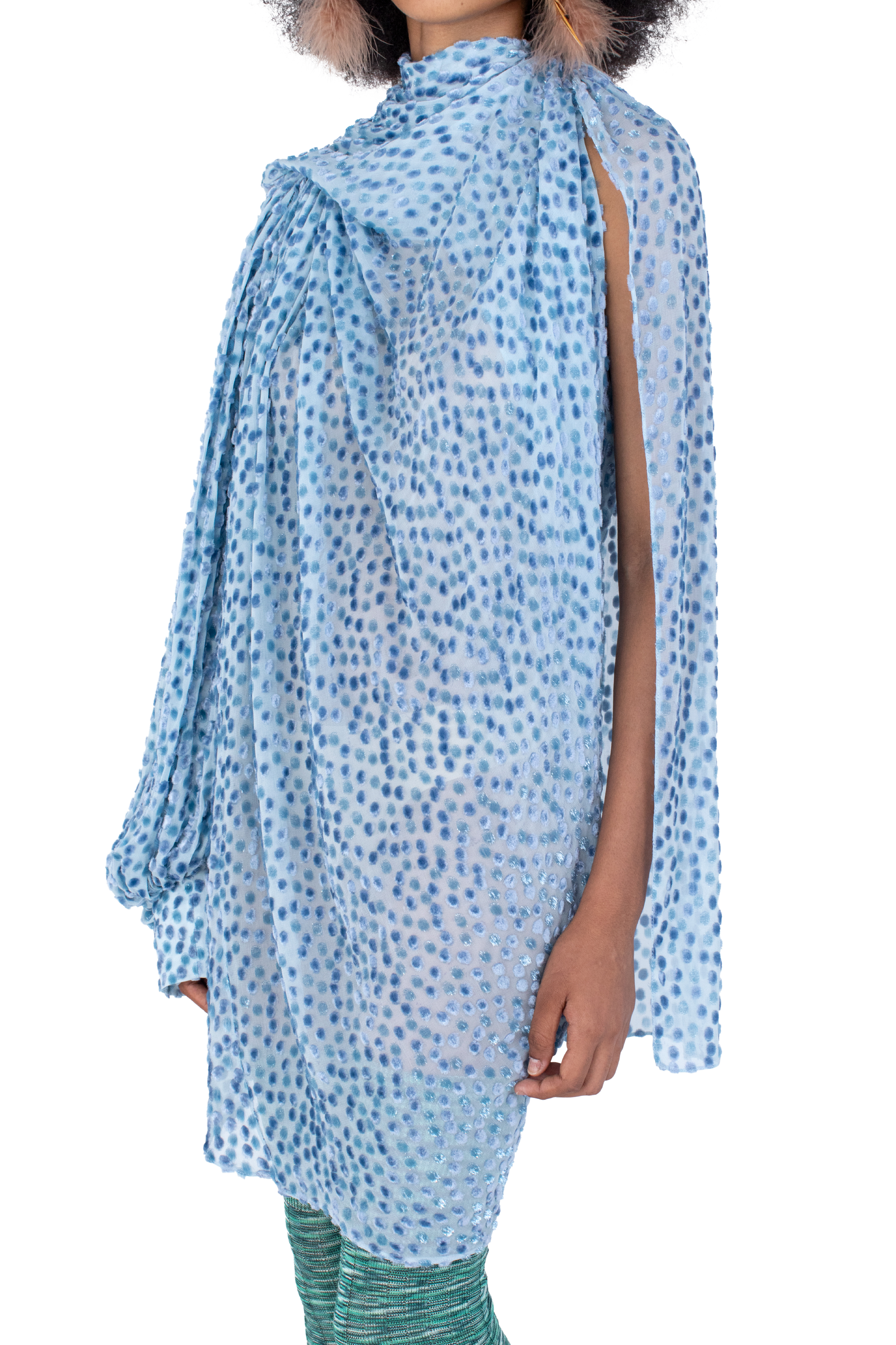 Kiko Kostadinov Dresses CASPIAN Dress robe Powder Blue viscose soie