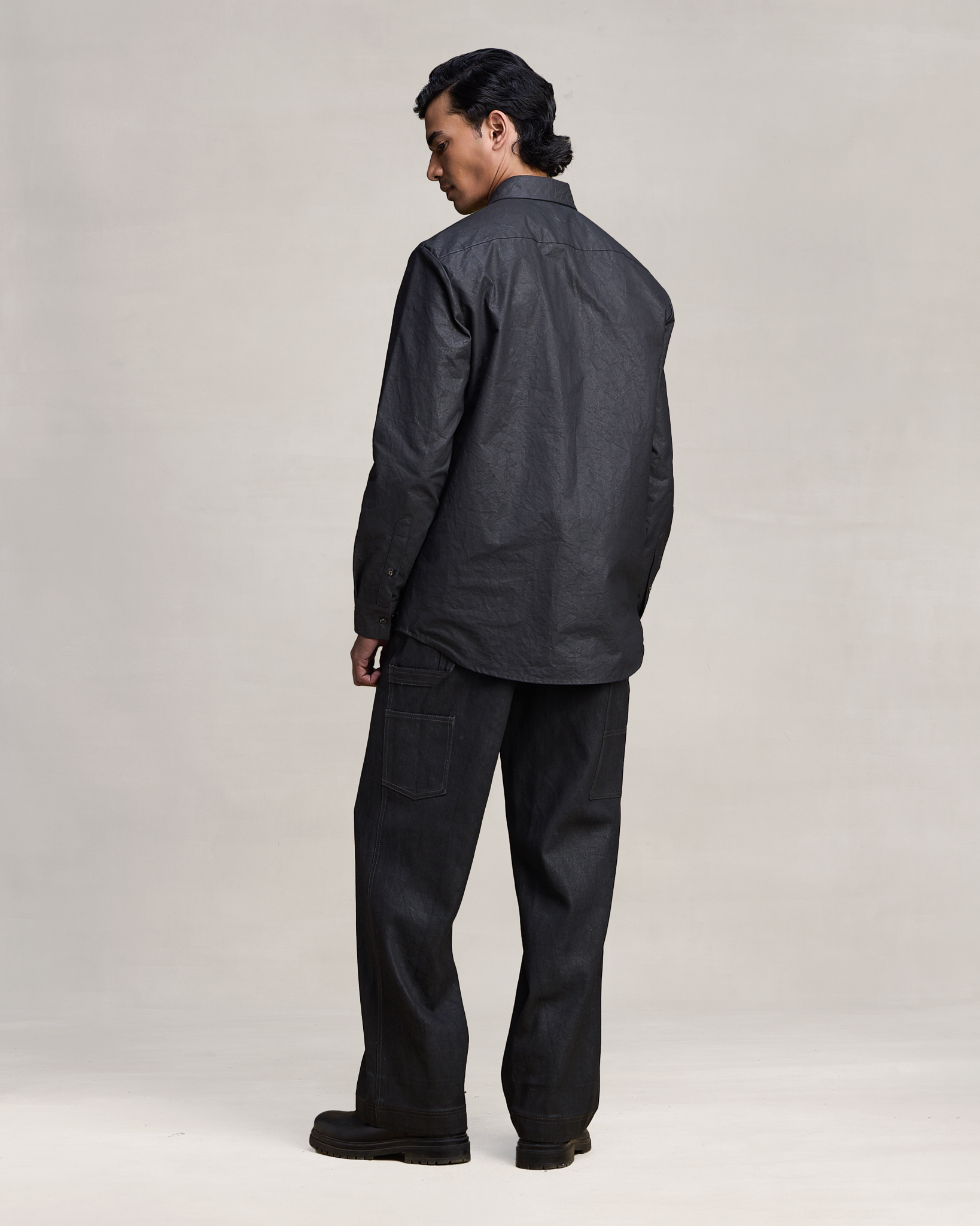 COUNTRYMADE Shirts CRINKLE COATED SHIRT chemise coton enduit froissée