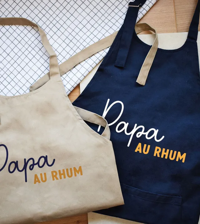 Juste Un T-shirt Tabliers Papa au Rhum tablier barbecue humoristique