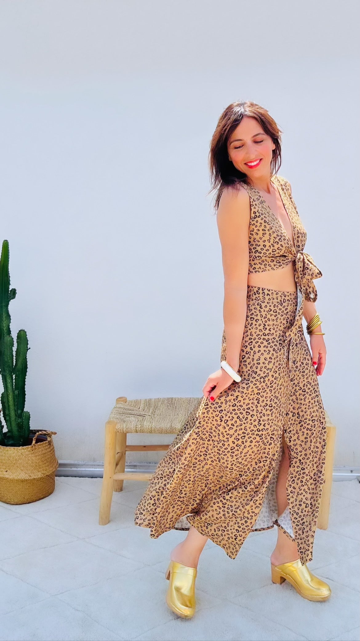 PANTRUCHE Jupes Jupe JAVANAISE jupe longue léopard viscose