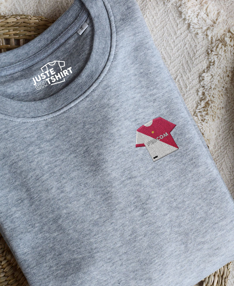 Juste Un T-shirt Sweats Brodés AS Monaco sweat brodé bleu marine