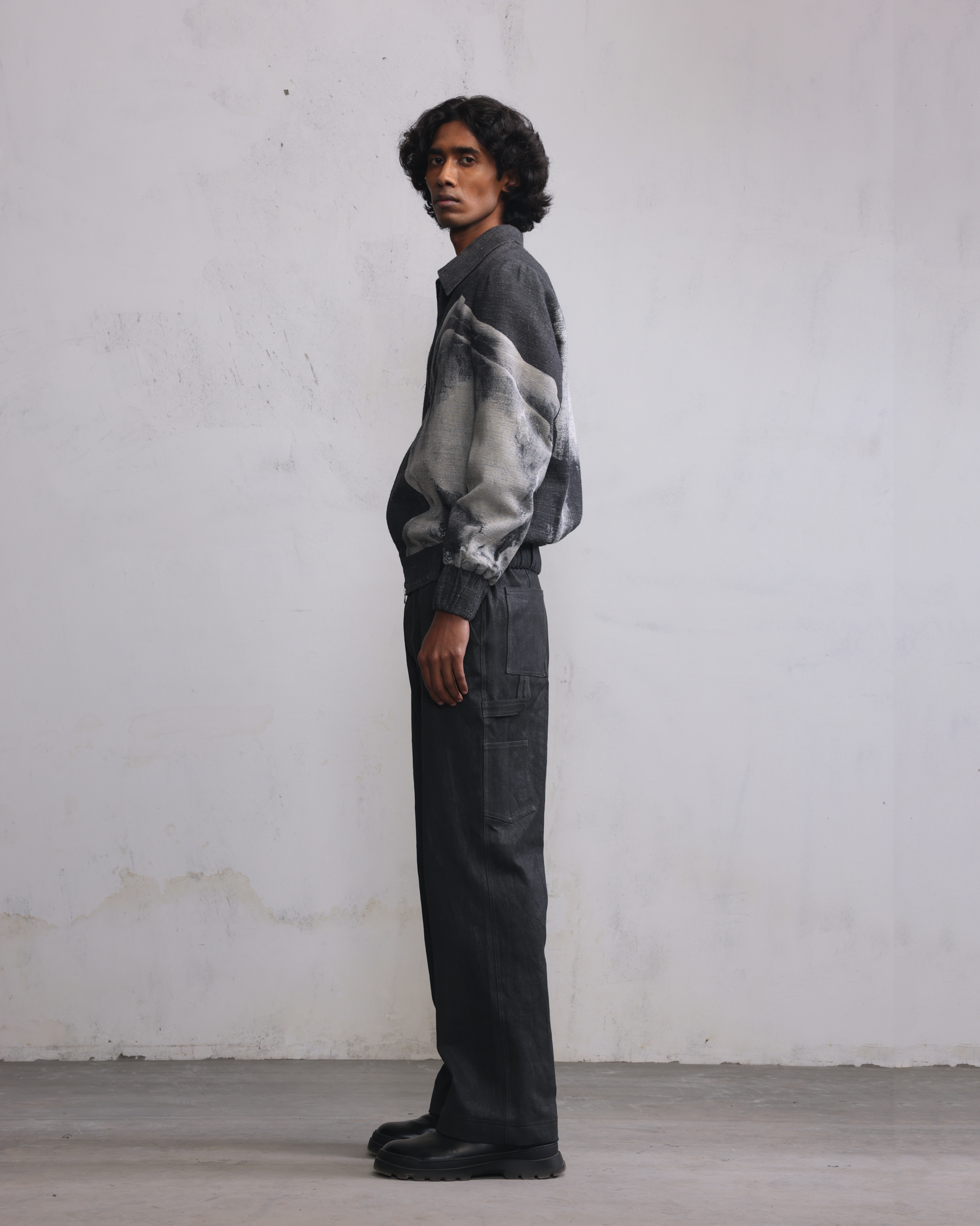 COUNTRYMADE Jackets Obscured face bomber jacket veste bomber imprimée en soie eri