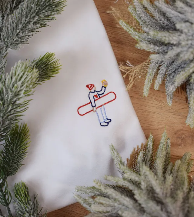 Juste Un T-shirt T-shirts Brodés Snowbeer t-shirt brodé ski