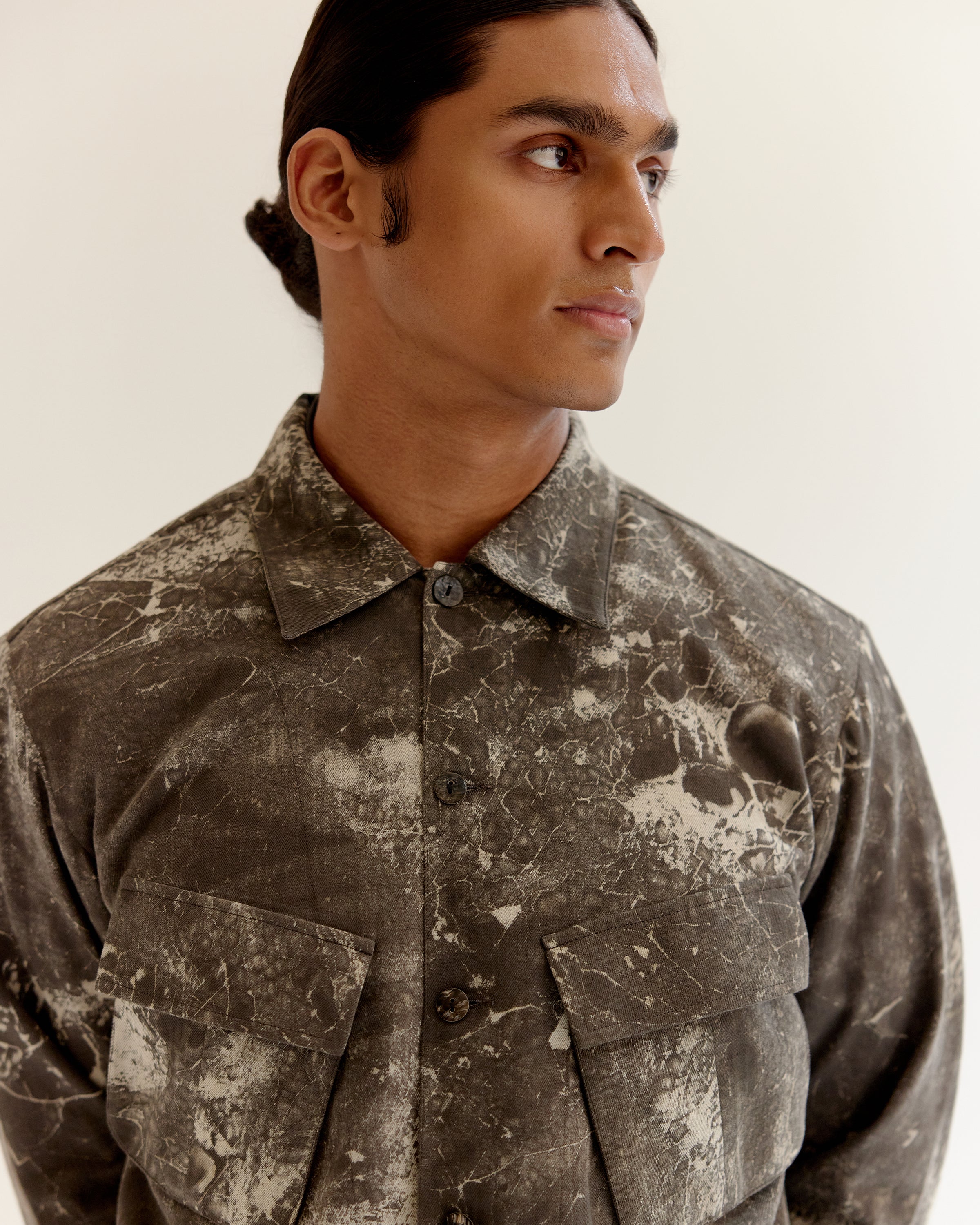 COUNTRYMADE Jackets Skin Textured Batik Jungle Jacket veste sur commande