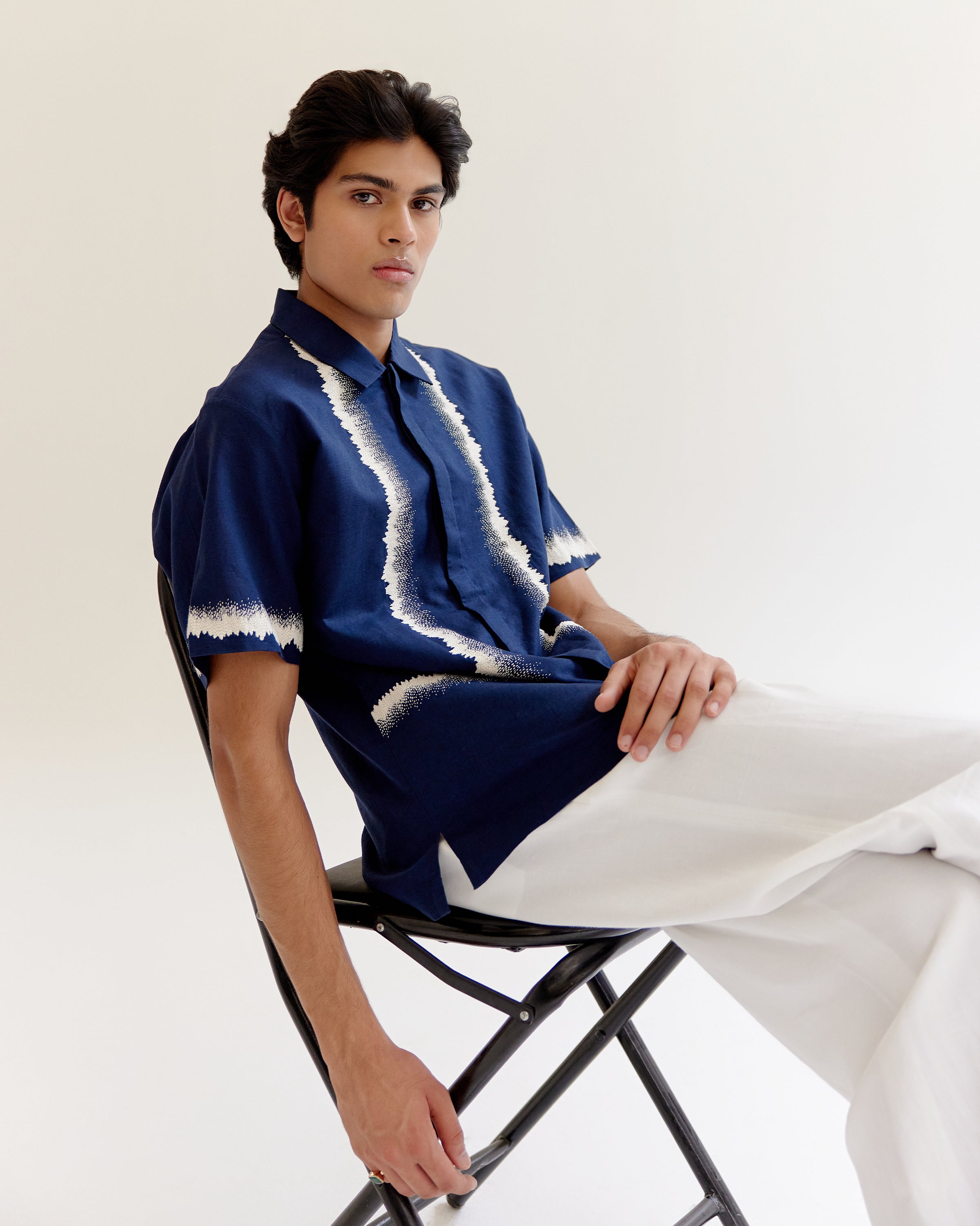 COUNTRYMADE Shirts Dust Trail Contour Shirt chemise en lin brodée