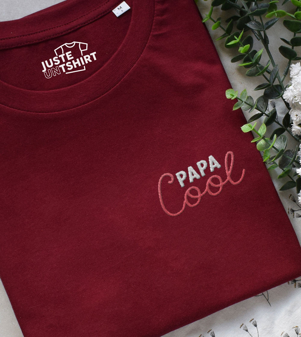 Juste Un T-shirt T-shirts Brodés Papa Cool t-shirt brodé S-XXL