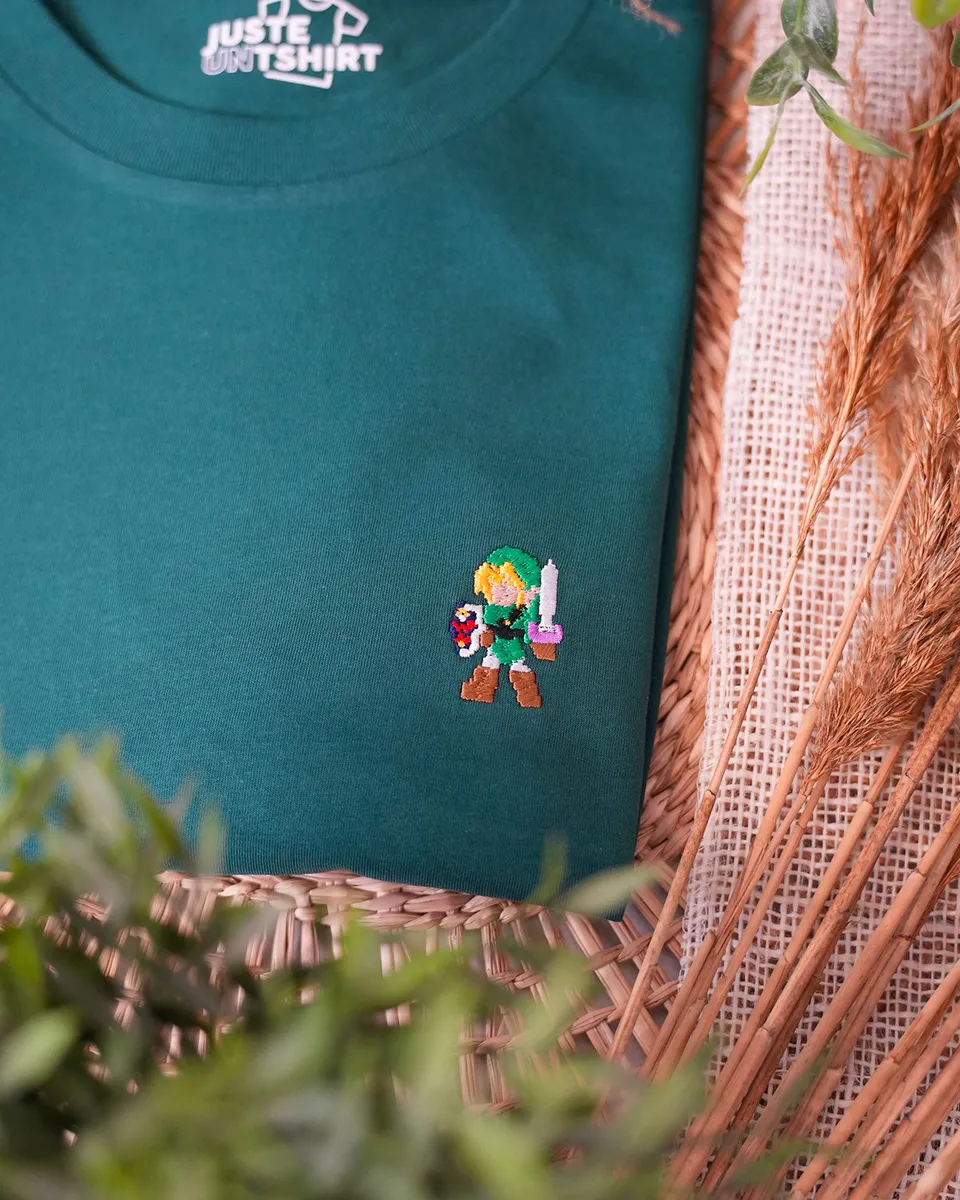 Juste Un T-shirt T-shirts Brodés Link T-shirt coton bio déstockage