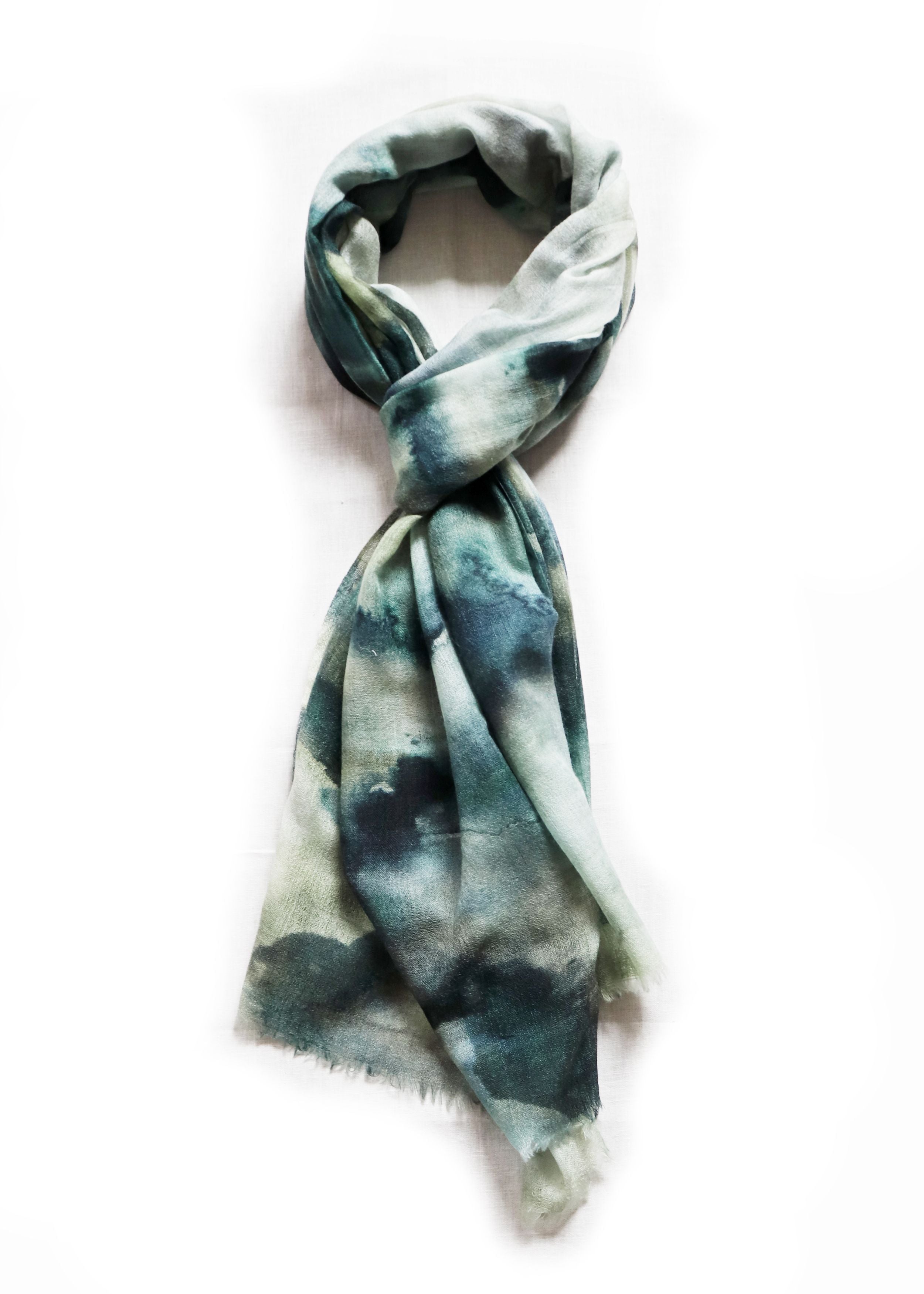 COUNTRYMADE Accessories Camouflaged clouds scarf écharpe laine cachemire 70 x 200 cm