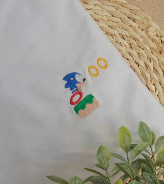 Juste Un T-shirt T-shirts Brodés Univers Sonic t-shirt coton biologique