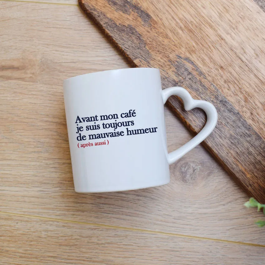 Juste Un T-shirt Mugs Avant mon café mug humour