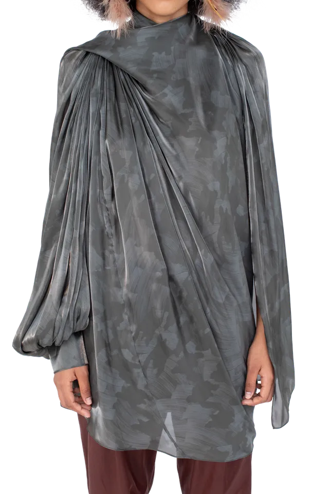 Kiko Kostadinov Dresses CASPIAN Dress robe Slate Brush satin