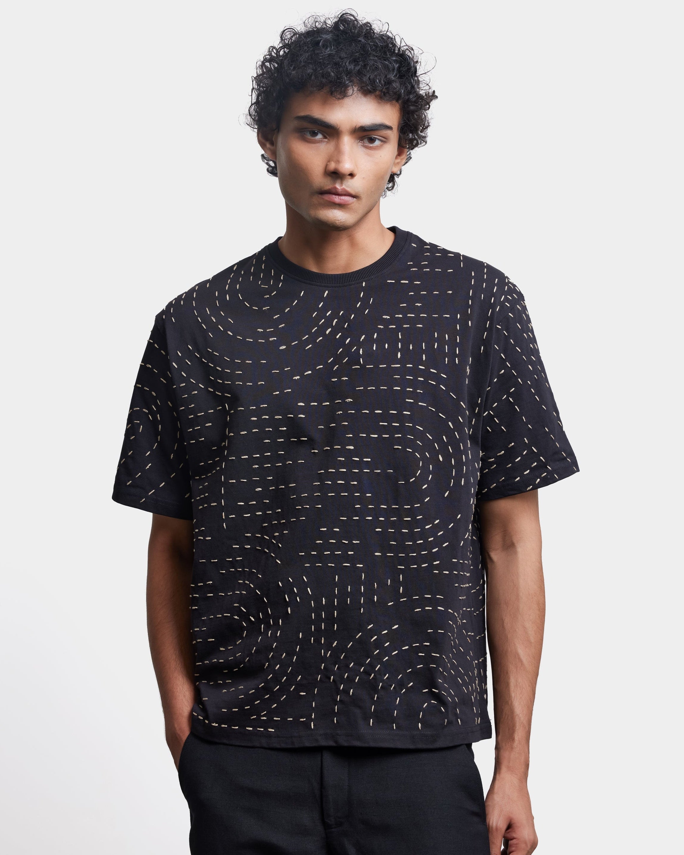 COUNTRYMADE T-shirts Architectural Kantha T-Shirt t-shirt coton brodé