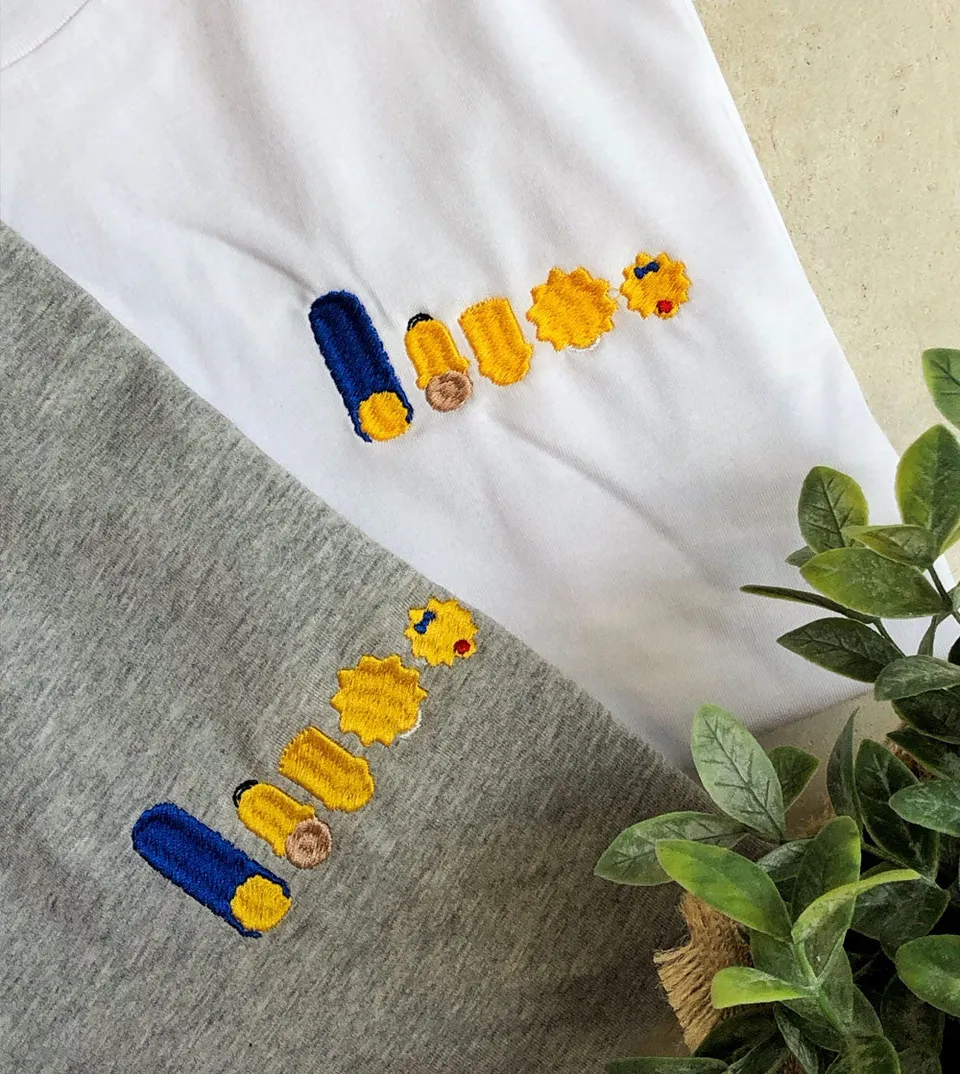 Juste Un T-shirt T-shirts Brodés Springfield t-shirt brodé coton bio