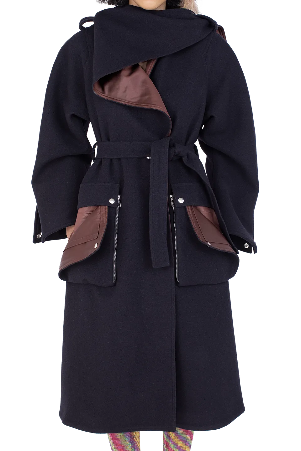 Kiko Kostadinov Outerwear SISKIN Hooded Coat manteau Midnight Blue