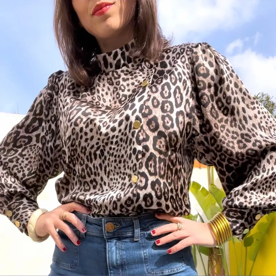 PANTRUCHE Chemises Blouse DJANGO léopard en viscose