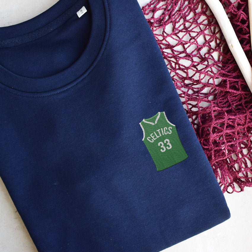 Juste Un T-shirt Sweats Brodés Celtics sweat gris chiné basket