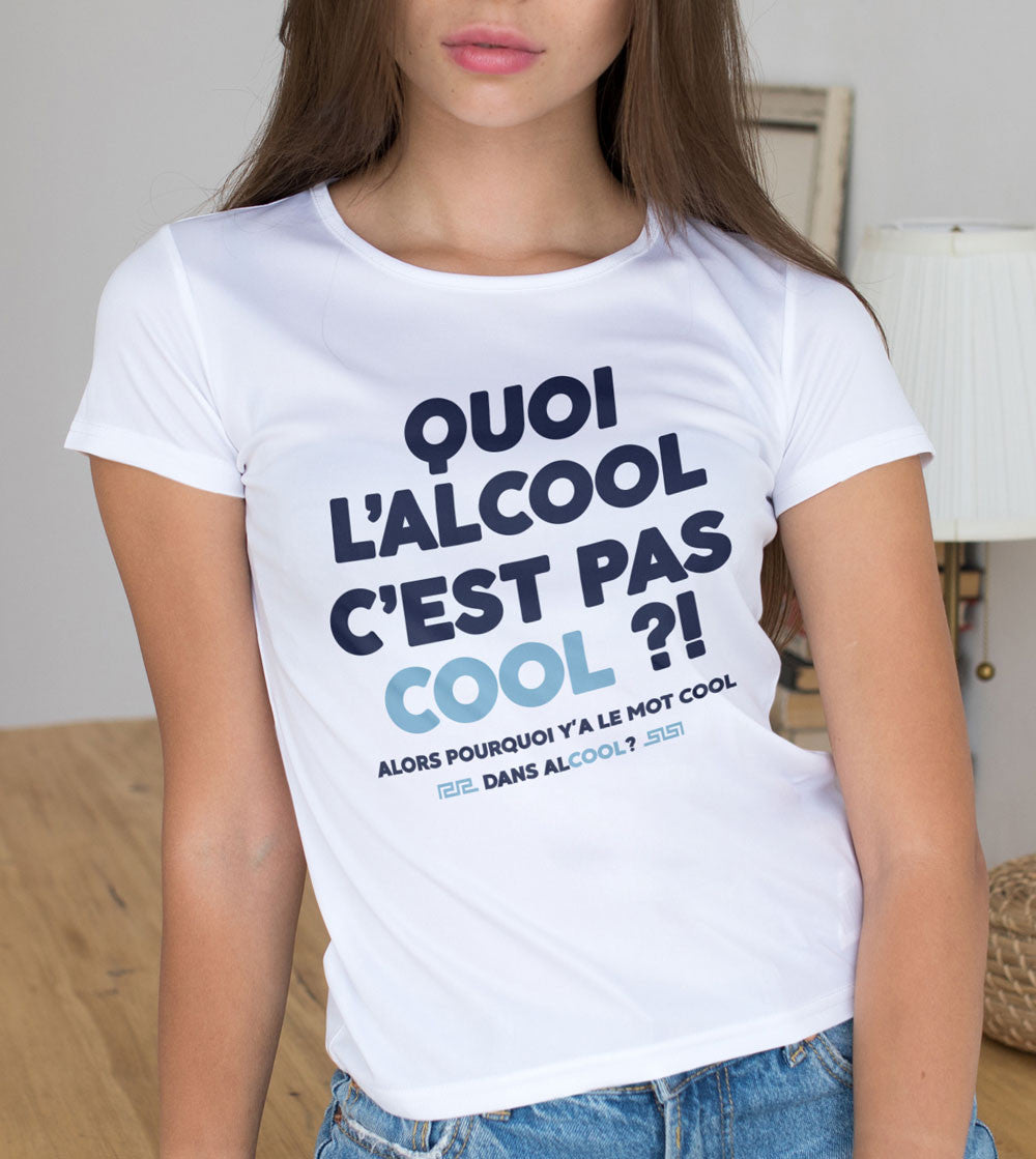 Juste Un T-shirt T-shirts Imprimés L'alcool c'est pas cool T-shirt femme