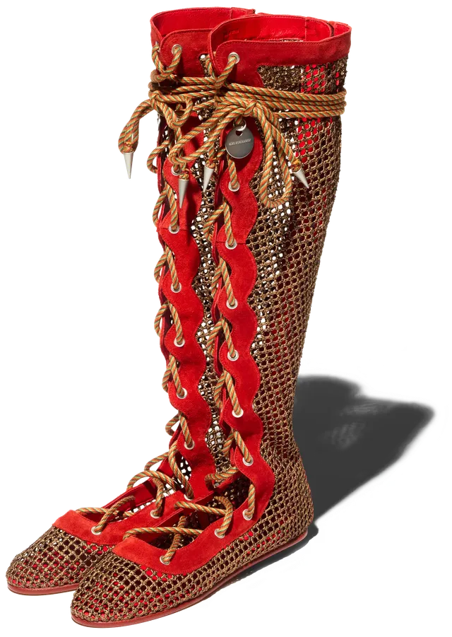 Kiko Kostadinov Shoes RETICELLA Knee High Boot bottes hautes rouges