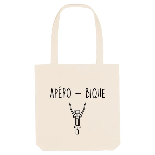 Juste Un T-shirt Tote Bags Apéro-bique tote bag naturel humour