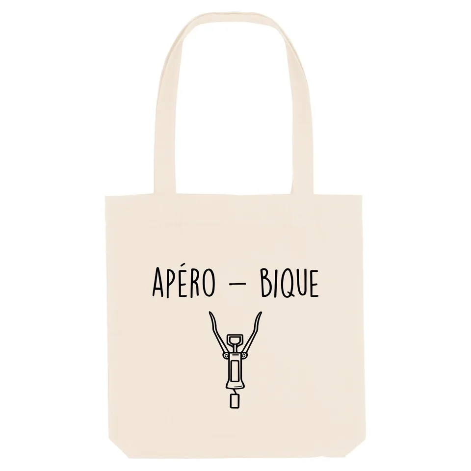 Juste Un T-shirt Tote Bags Apéro-bique tote bag naturel humour