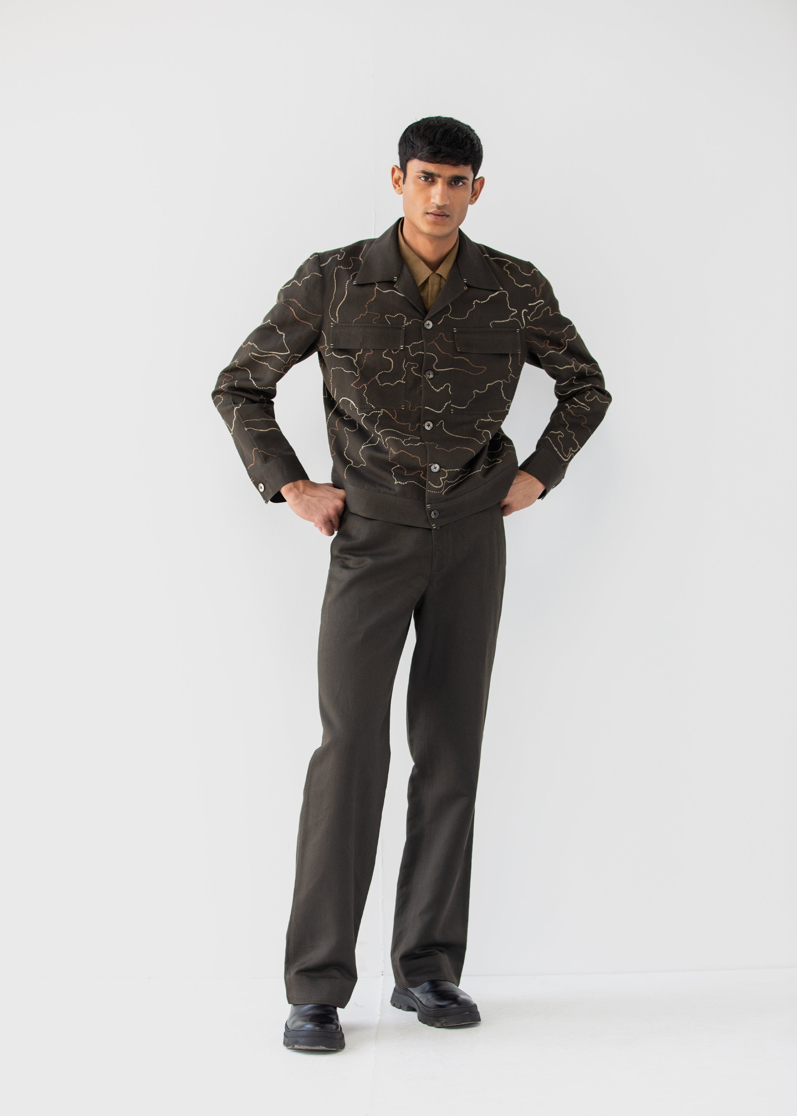 COUNTRYMADE Jackets CITADEL SHORT JACKET veste courte en lin brodée
