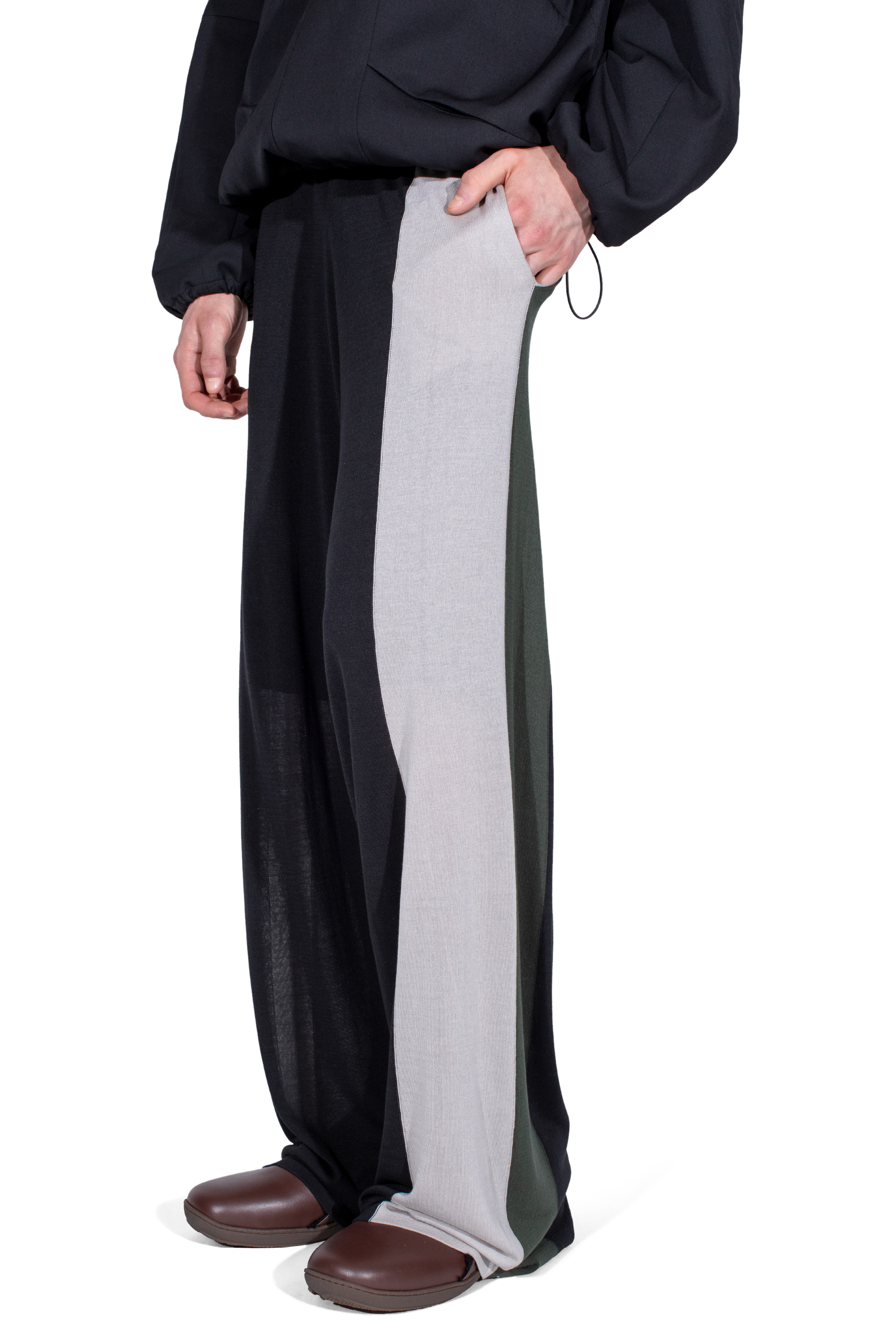 Kiko Kostadinov Knitwear SIGO Knit Trousers pantalon noir tricot