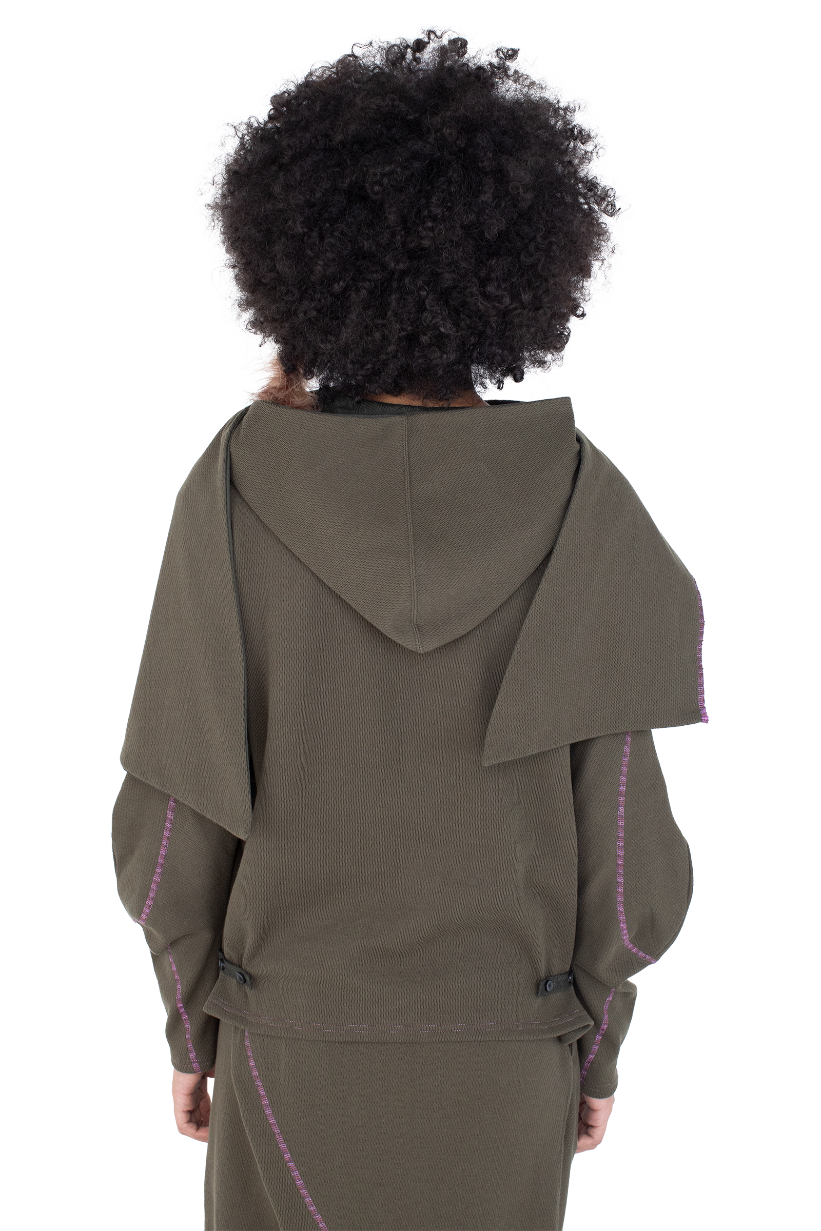 Kiko Kostadinov Tops PETREL Hooded Pullover pull Cedar Green coton
