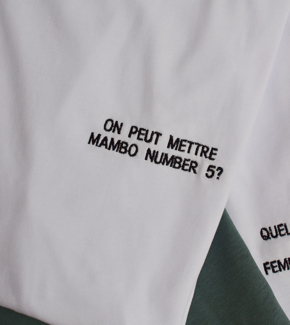 Juste Un T-shirt T-shirts Brodés Mambo Number Five t-shirt brodé