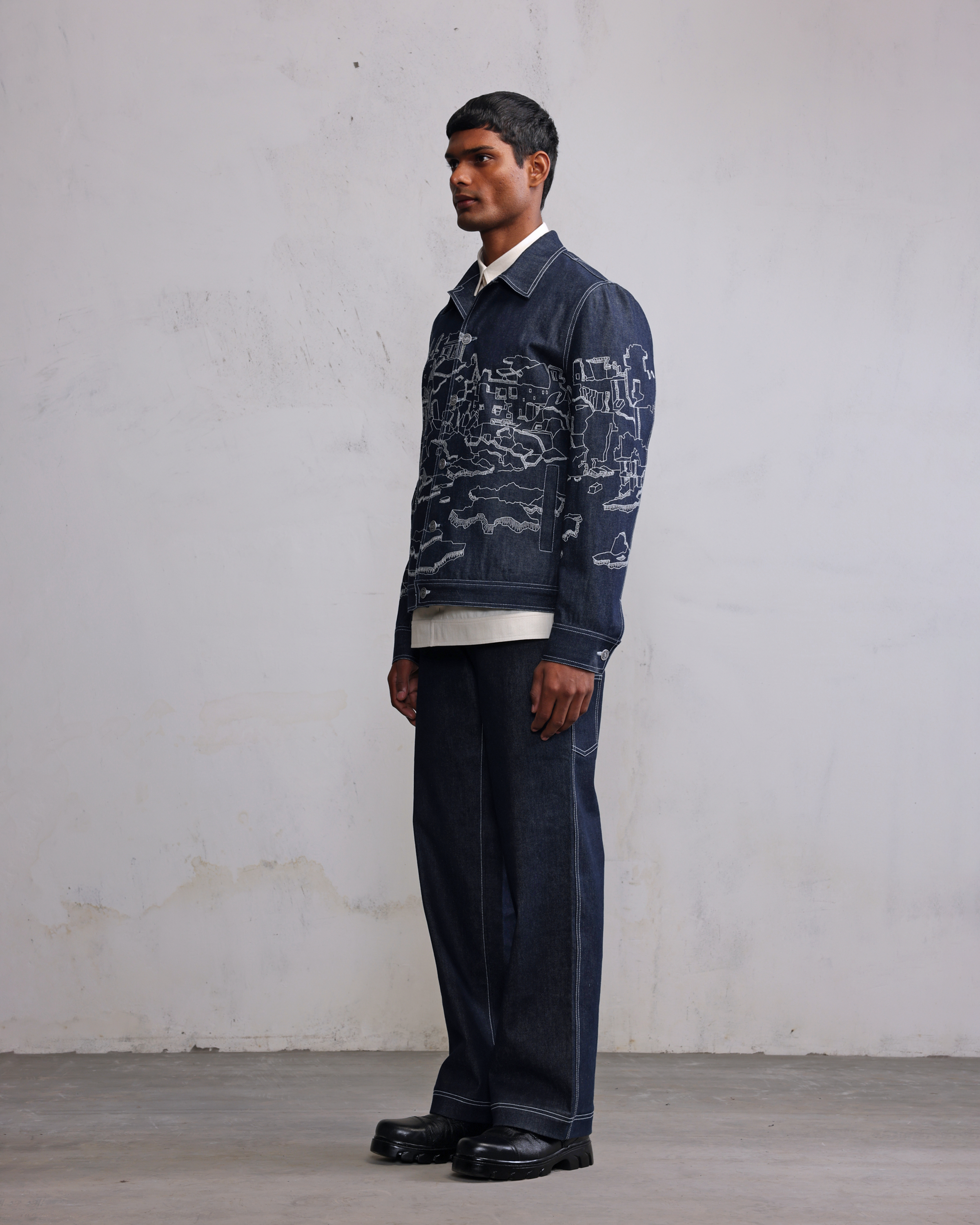 COUNTRYMADE Jackets collapsed city Jacket veste denim brodée