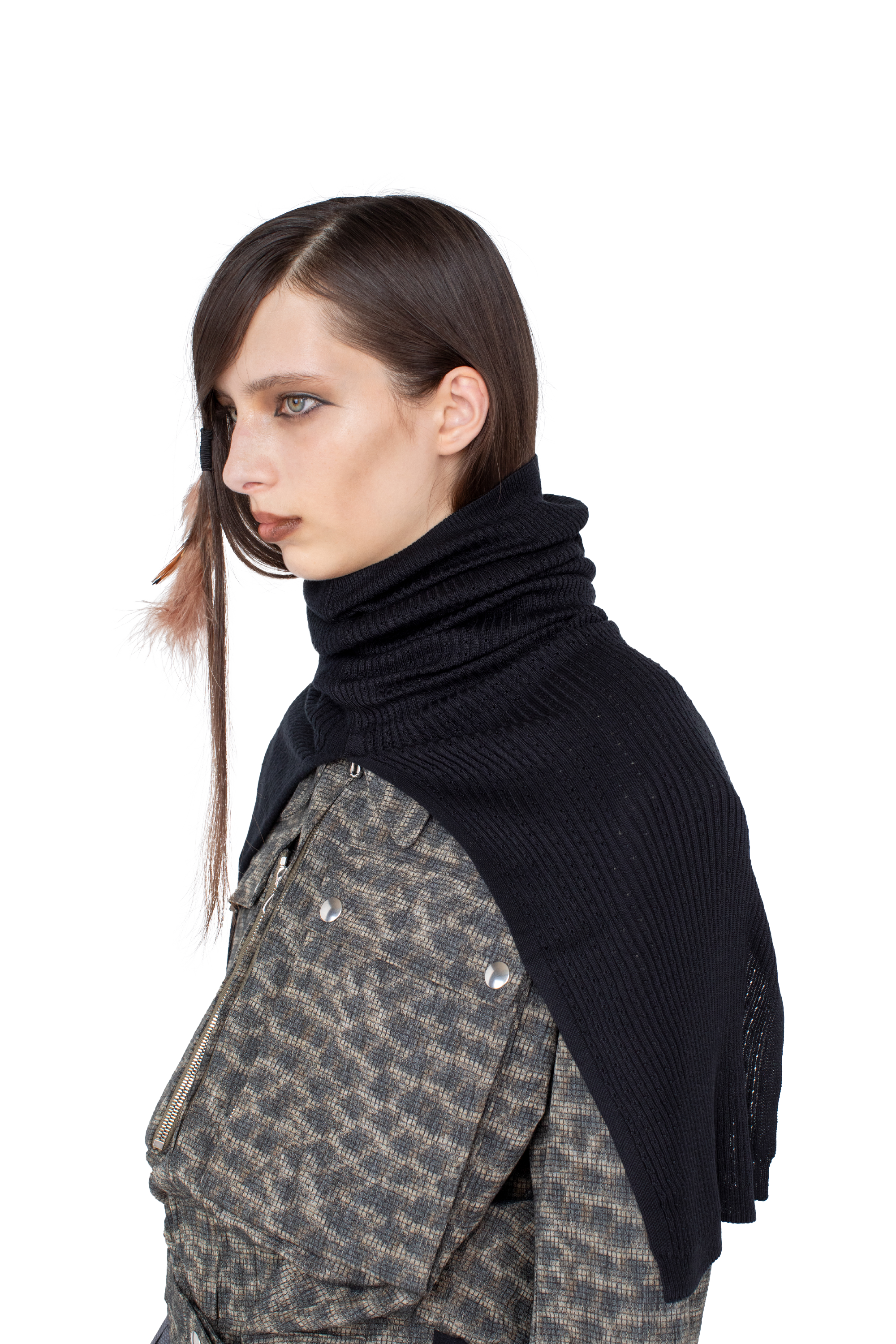 Kiko Kostadinov Accessories GREBE Scarf écharpe Nebular Black en soie