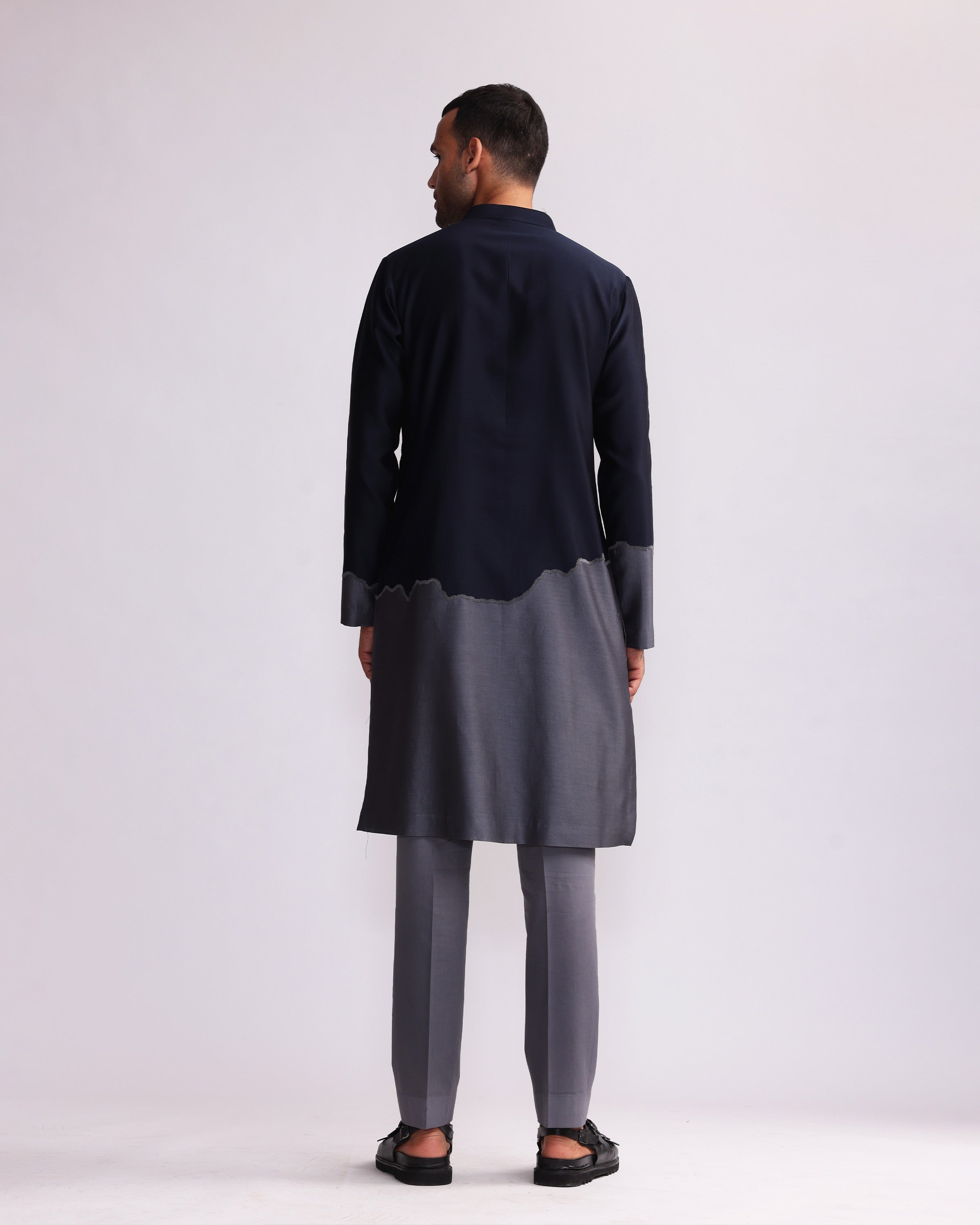 COUNTRYMADE Kurtas Half and Half Kurta With Matching Pants ensemble chanderi