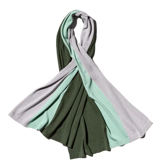 Kiko Kostadinov Accessories SIGO Knit Scarf écharpe Pine Tencel soie