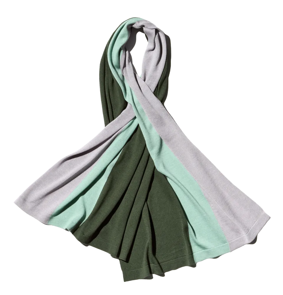 Kiko Kostadinov Accessories SIGO Knit Scarf écharpe Pine Tencel soie
