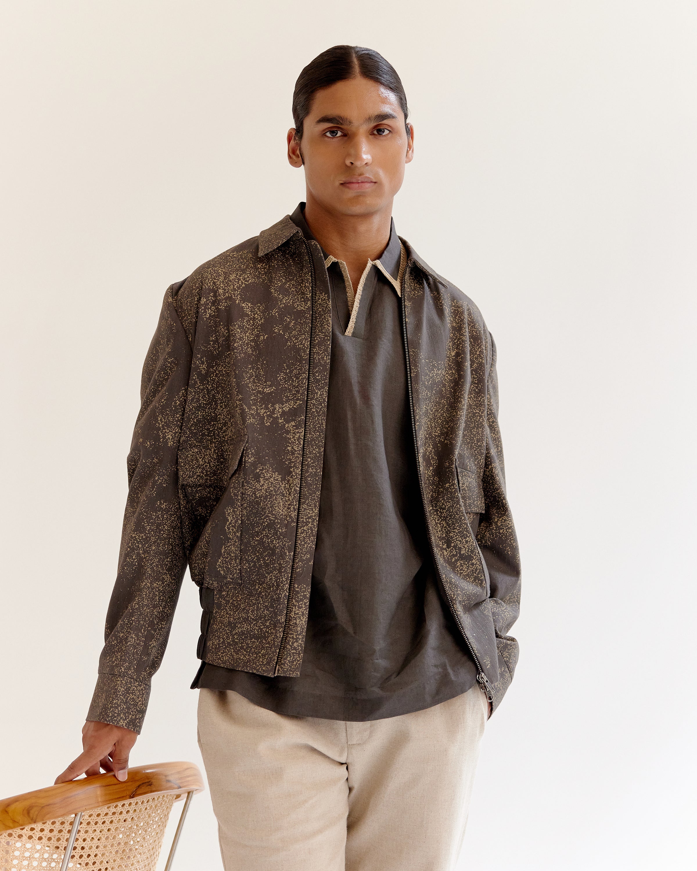 COUNTRYMADE Jackets Sandstorm Bomber Jacket veste bomber en denim imprimé