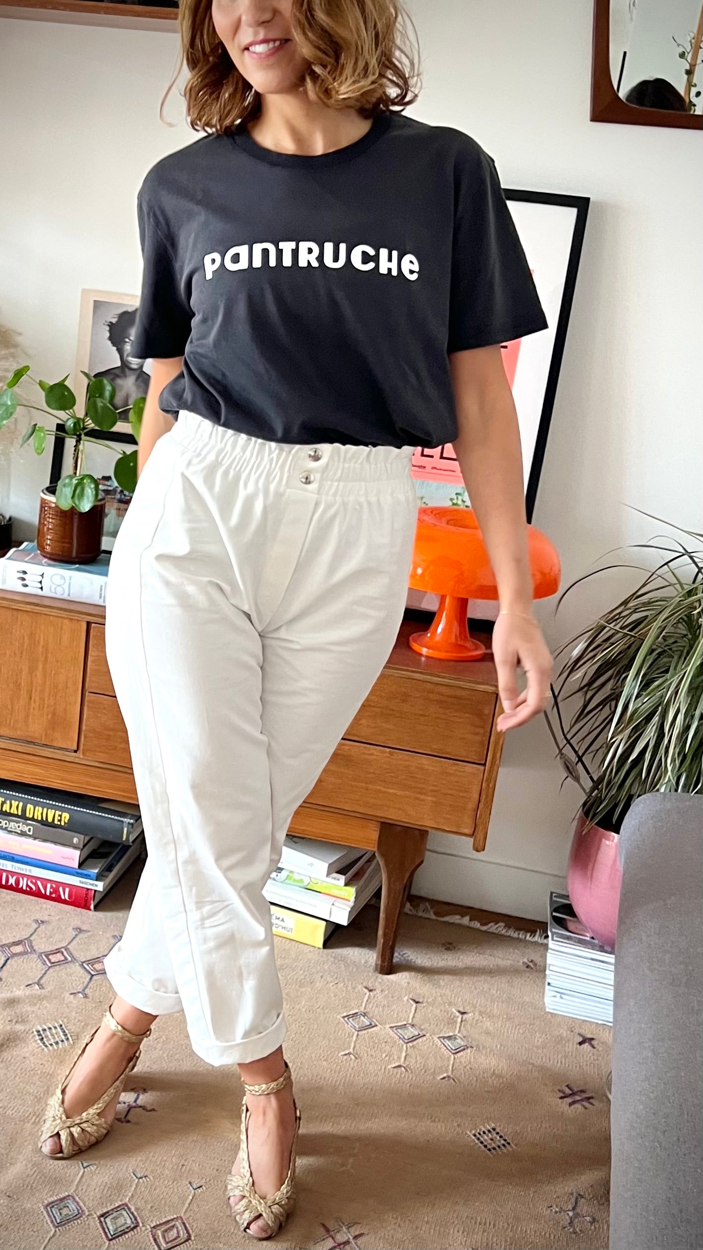 PANTRUCHE Pantalons Pantalon GIPSY blanc taille XS coton carotte