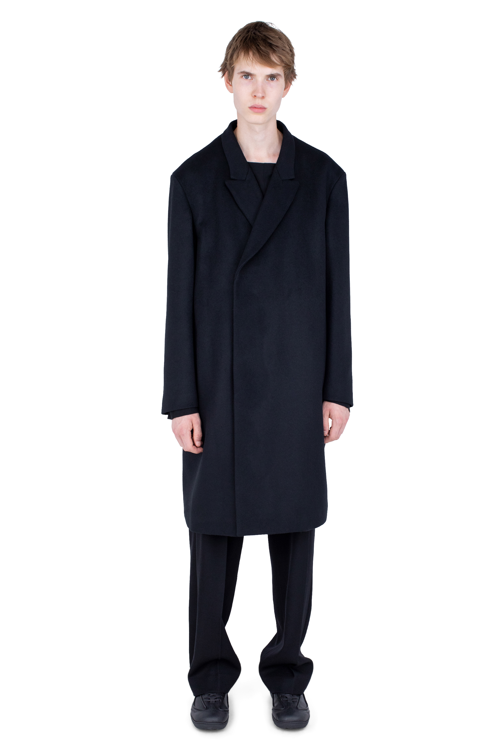 Kiko Kostadinov Outerwear EPELDE Overcoat manteau noir en laine