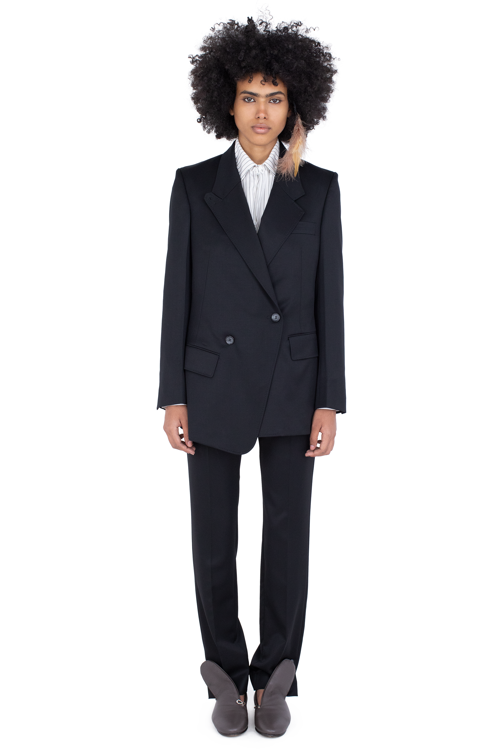 Kiko Kostadinov Outerwear EGRET Tailored Jacket veste Jet Black 34-42 laine