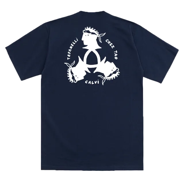 TAFANELLI T-Shirts Chez Tao t-shirt bleu marine