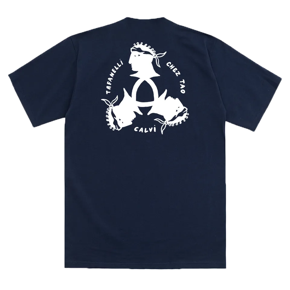 TAFANELLI T-Shirts Chez Tao t-shirt bleu marine
