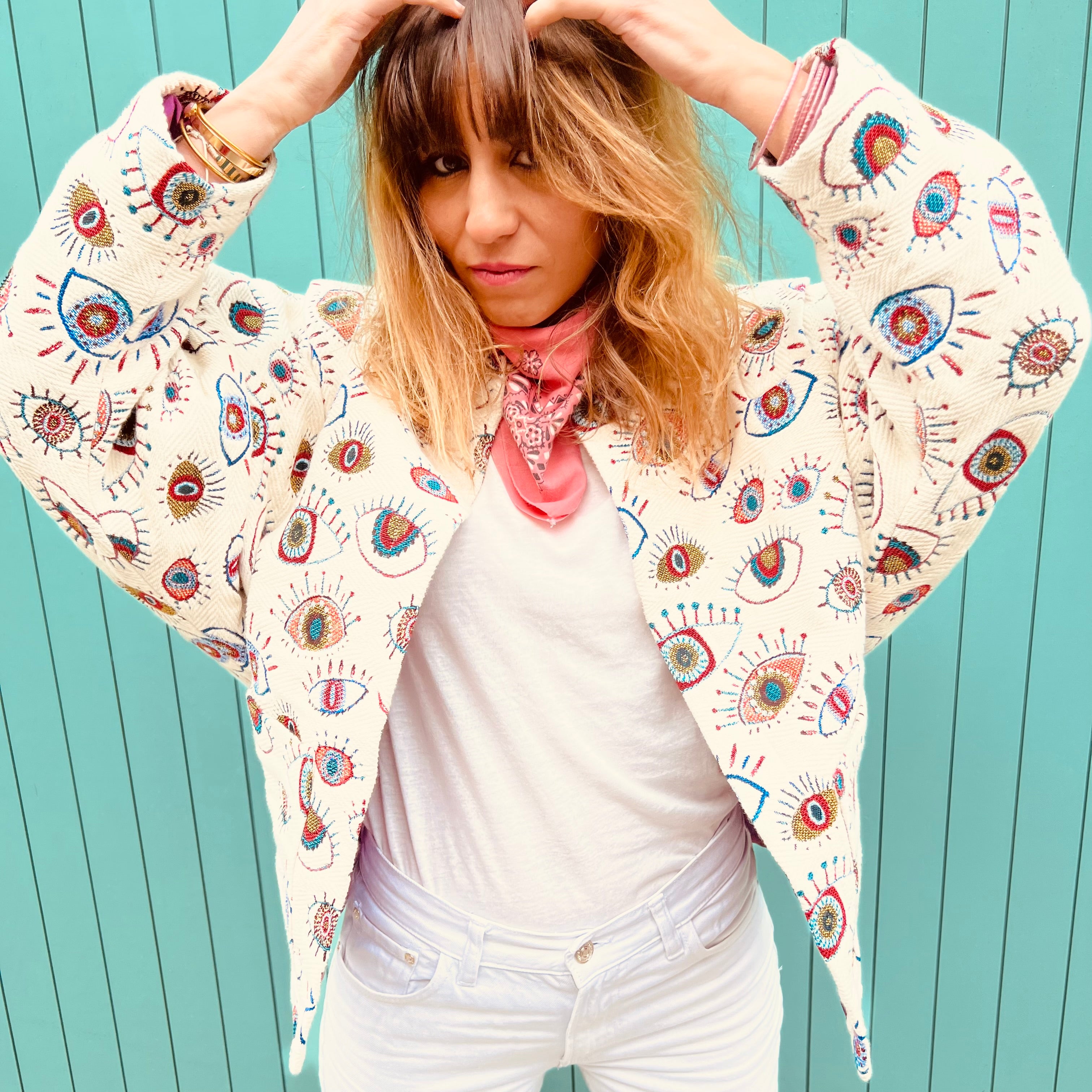 PANTRUCHE Vestes Look at me veste S/M en jacquard brodé