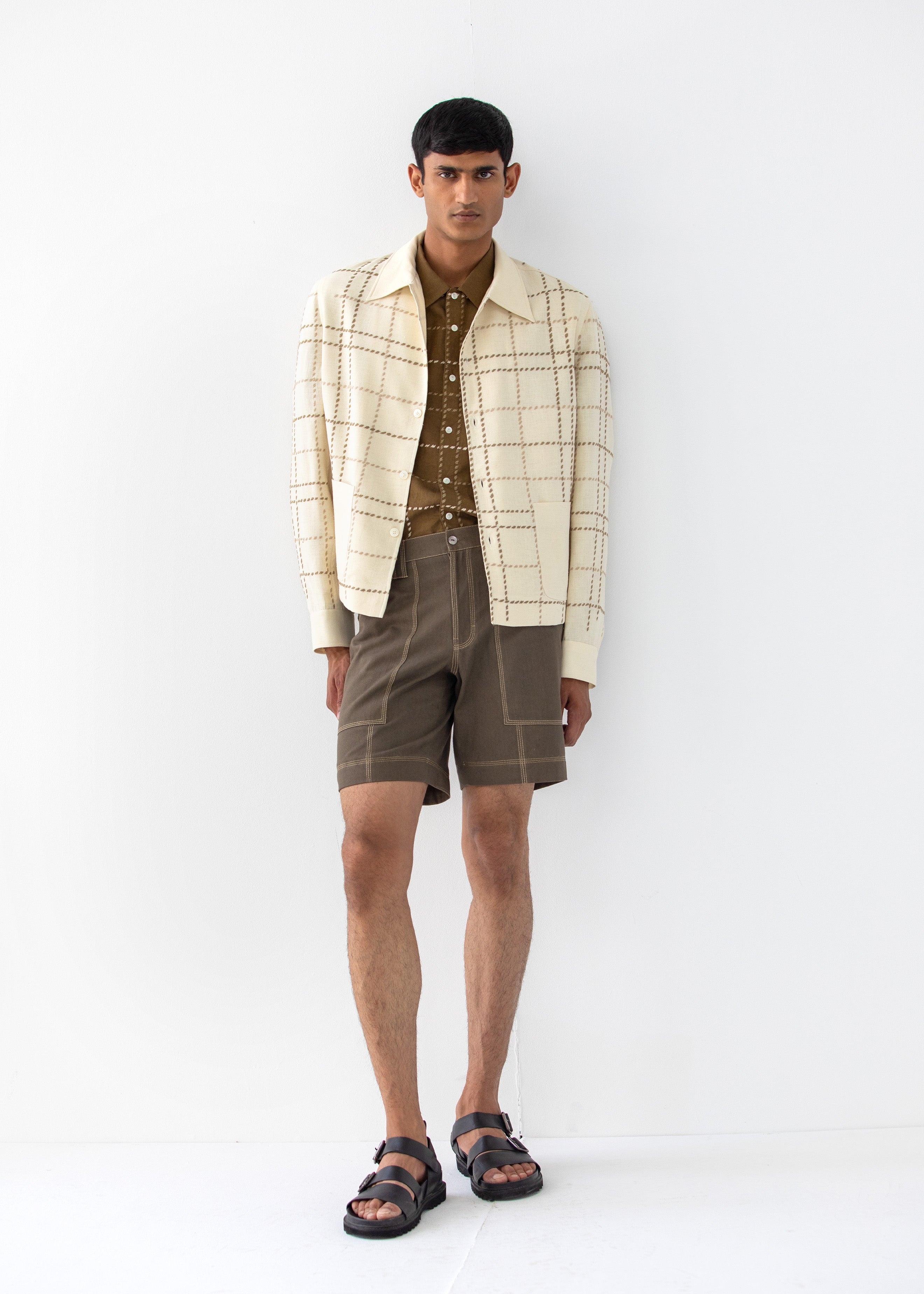 COUNTRYMADE Jackets MILITARY PLAID JACKET veste à carreaux XS brodée