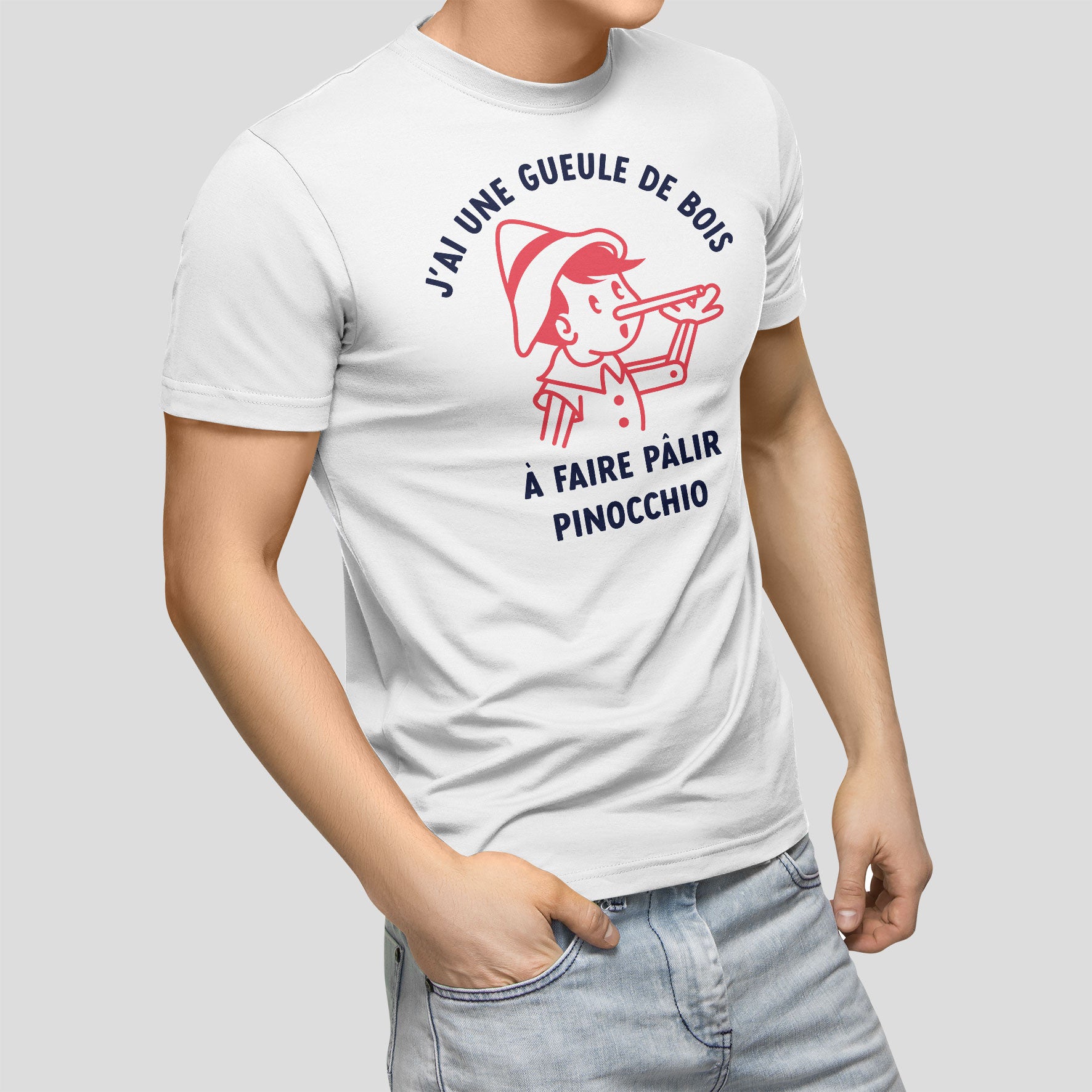 Juste Un T-shirt T-shirts Imprimés J'ai une gueule de bois t-shirt homme humour