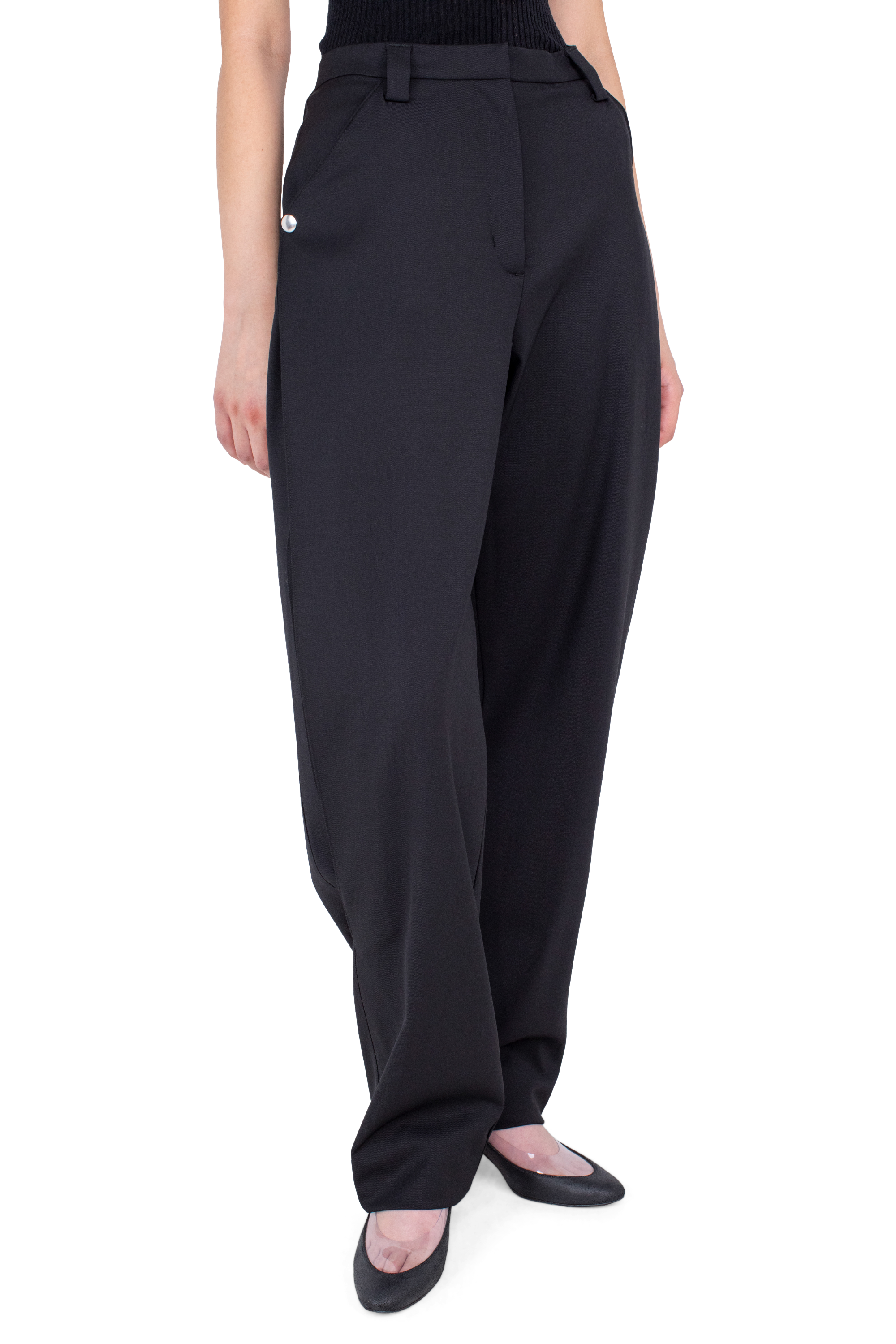 Kiko Kostadinov Bottoms TERN Trousers pantalon noir laine
