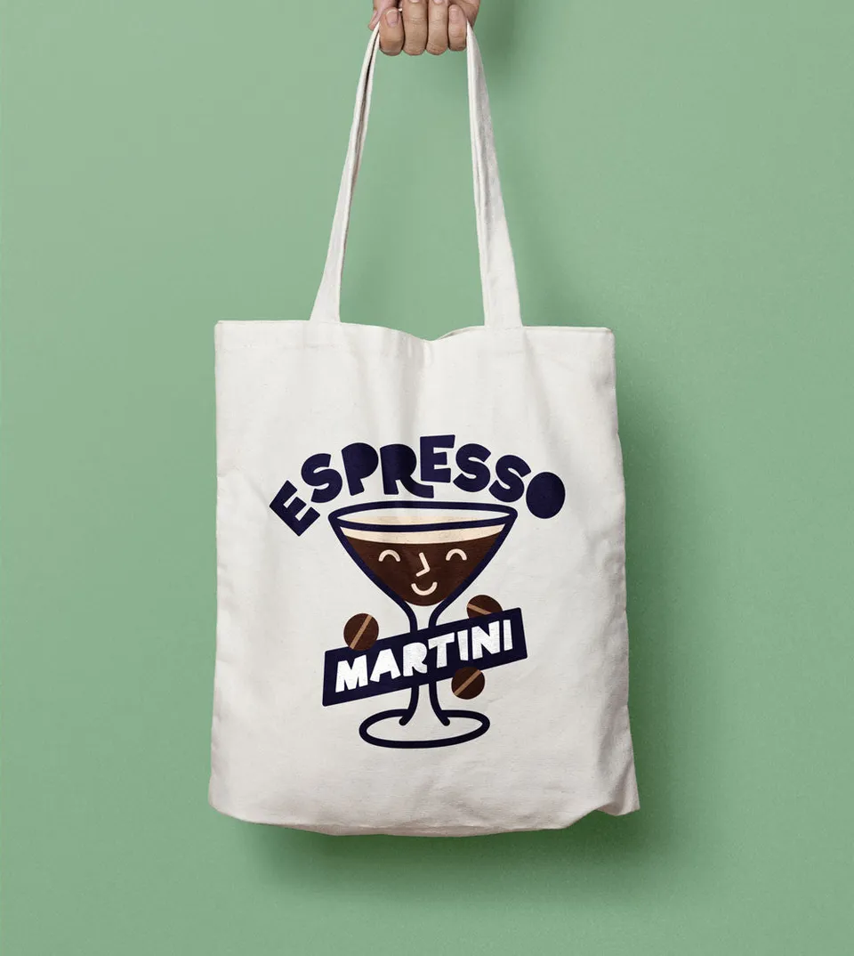 Juste Un T-shirt Tote Bags Espresso Martini tote bag cocktail