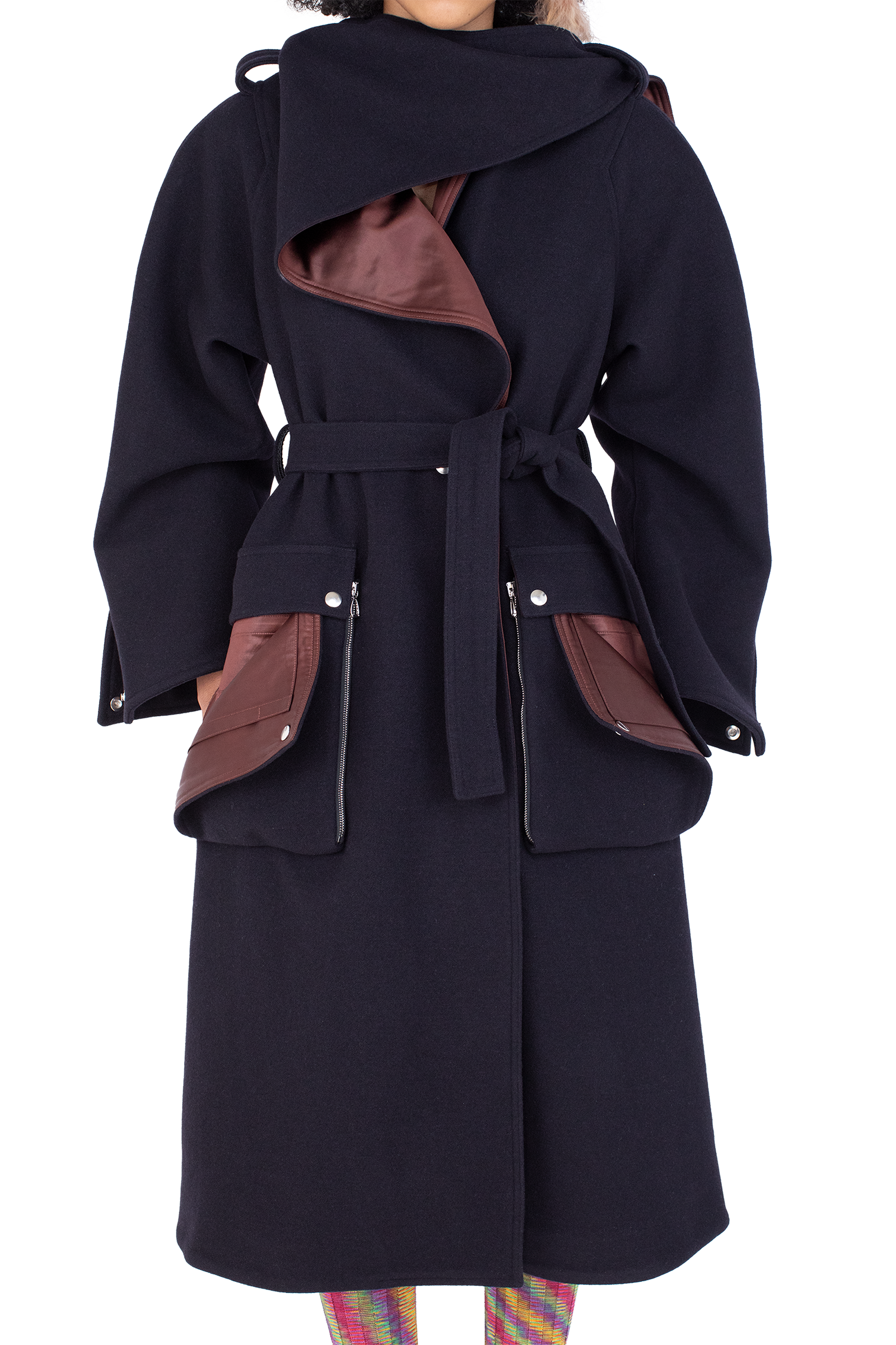 Kiko Kostadinov Outerwear SISKIN Hooded Coat manteau Midnight Blue