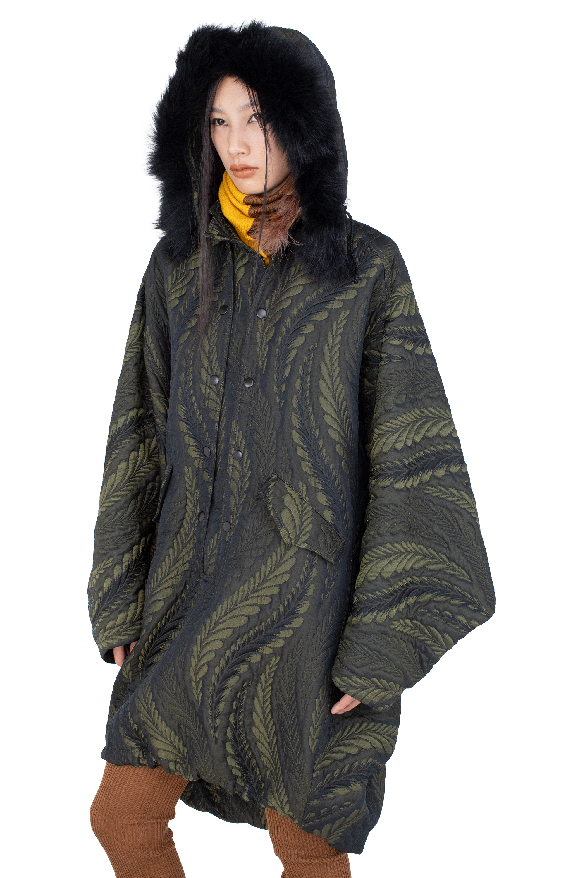Kiko Kostadinov Outerwear BITTERN Hooded Poncho poncho Foliage Green à capuche