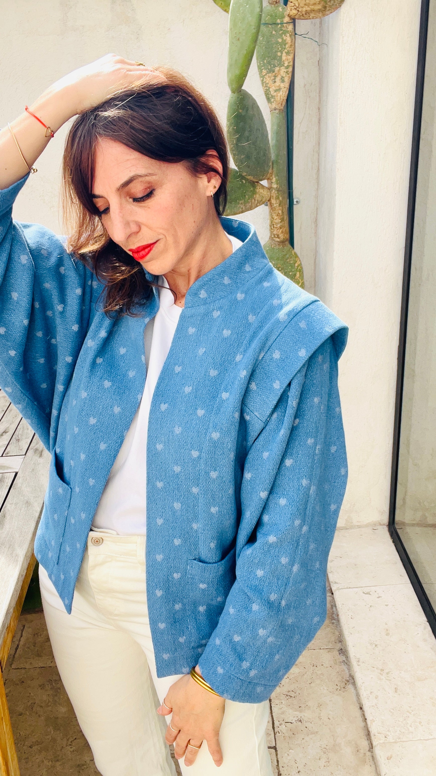 PANTRUCHE Vestes Veste PIA denim coeur veste chambray coton